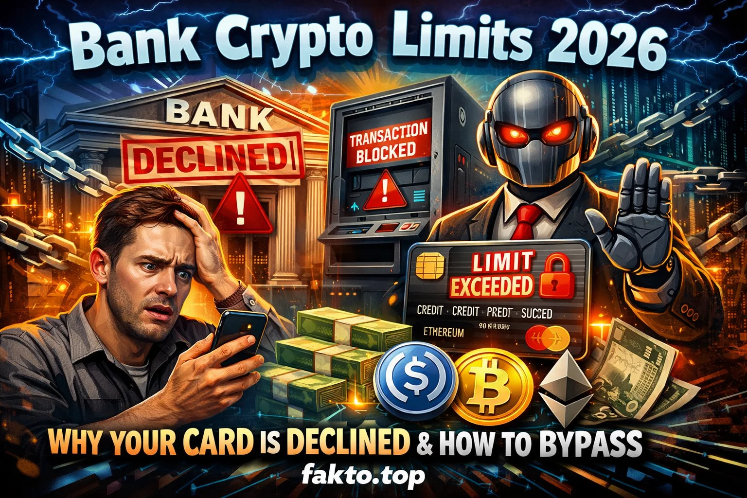 Bank Crypto Limits 2026: Why Your Card is Declined & How to Bypass