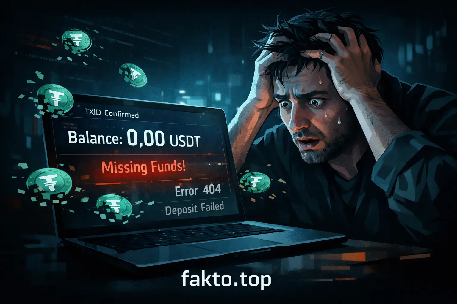 USDT vanished, panic